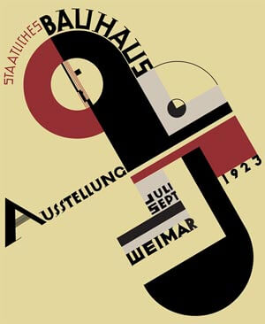 Cartel exposición de la Bauhaus de Joost Schmidt 1923